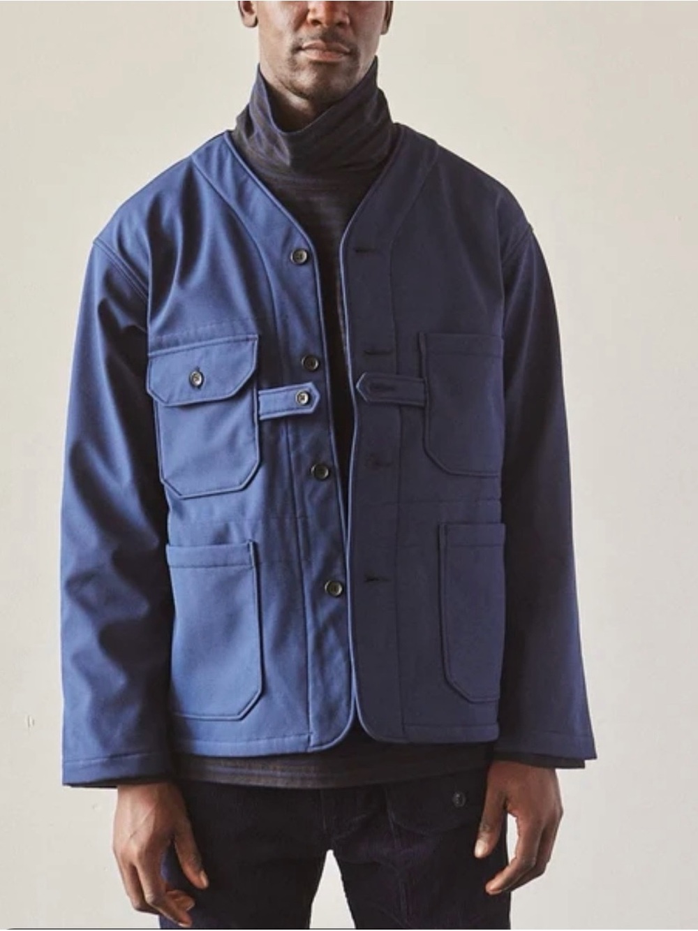 Engineered Garments New York Mens Navy Utility Jacket Fleece Lined Size M USA